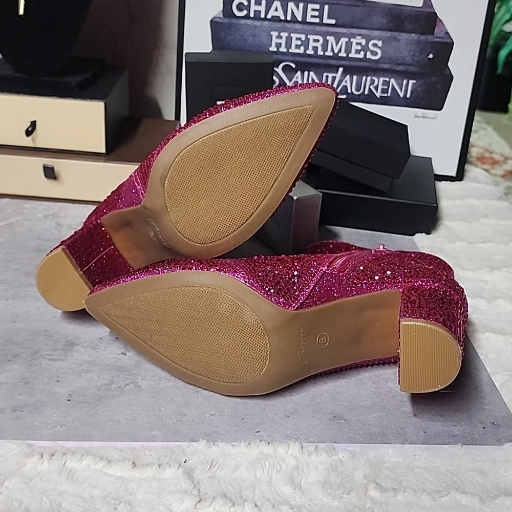 Forever brand rhinestone booties - Picture 6 of 7